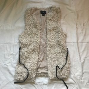H&M faux shearling vest